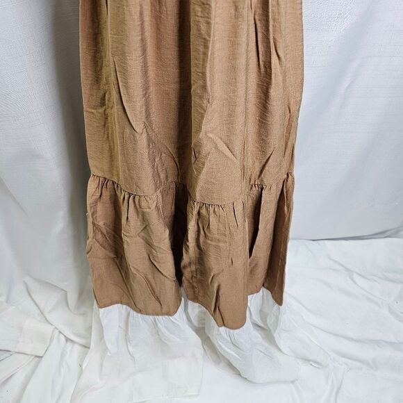 Express Sleeveless Colorblock Tiered Maxi Dress Size Small - Picture 3 of 10